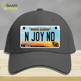 N Joy ND North Dakota Novelty License Plate Hat Cotton / Charcoal