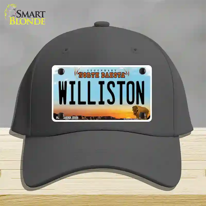 Williston North Dakota Novelty License Plate Hat Cotton / Charcoal