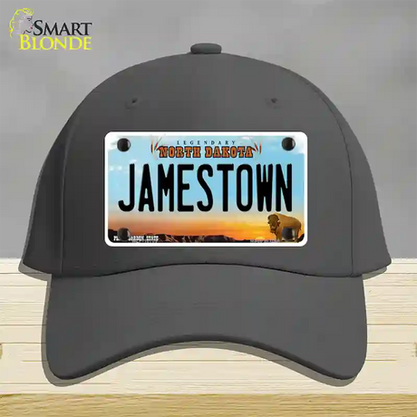 Jamestown North Dakota Novelty License Plate Hat Cotton / Charcoal