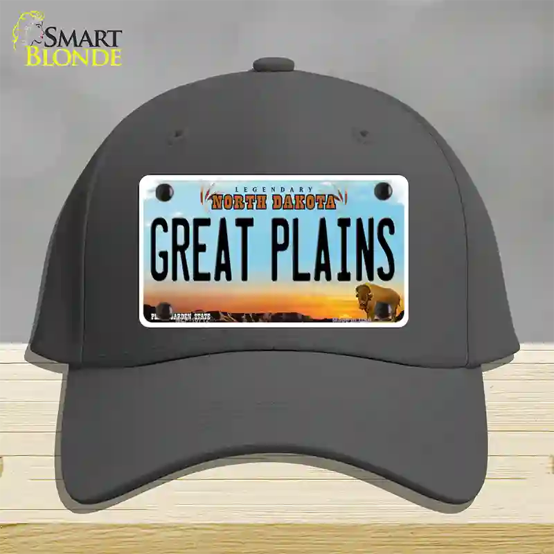 Great Plains North Dakota Novelty License Plate Hat Cotton / Charcoal