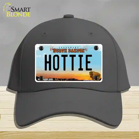 Hottie North Dakota Novelty License Plate Hat Cotton / Charcoal