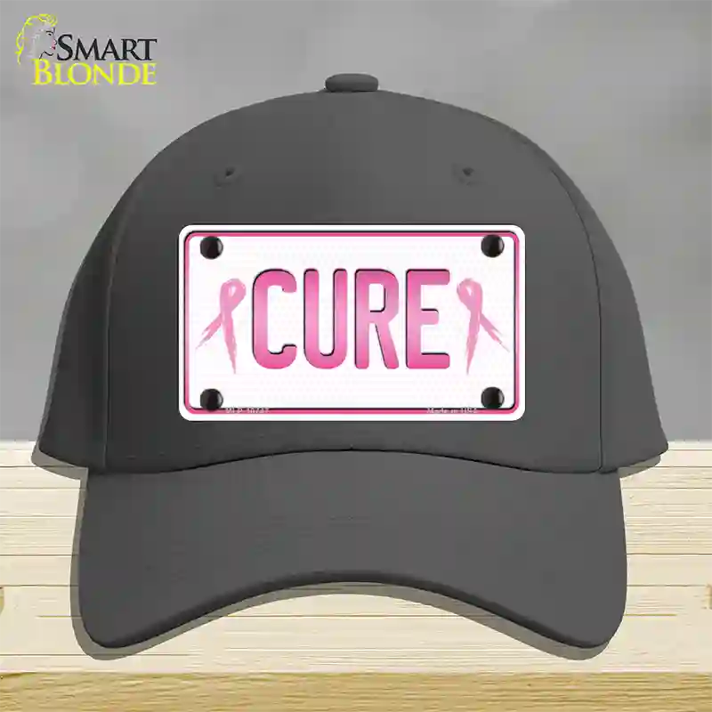 Cure Novelty License Plate Hat Sign Cotton / Charcoal