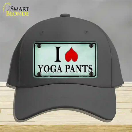 I Love Yoga Pants Novelty License Plate Hat Cotton / Charcoal