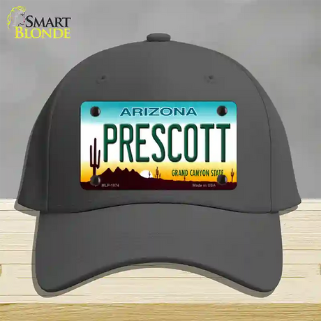 Prescott Arizona Novelty License Plate Hat Cotton / Charcoal