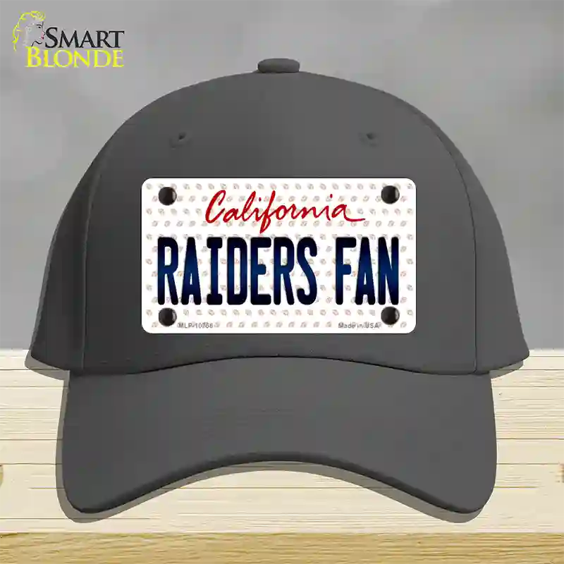 Raiders Fan California Novelty License Plate Hat Cotton / Charcoal