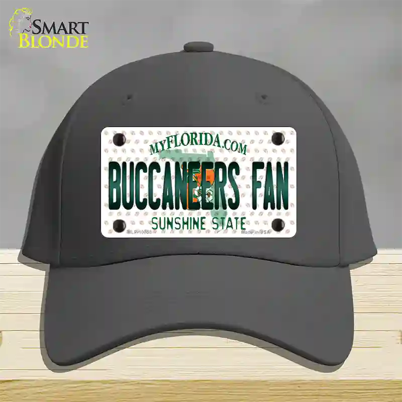 Buccaneers Fan Florida Novelty License Plate Hat Cotton / Charcoal