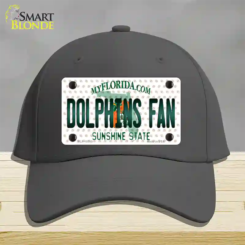 Dolphins Fan Florida Novelty License Plate Hat Cotton / Charcoal