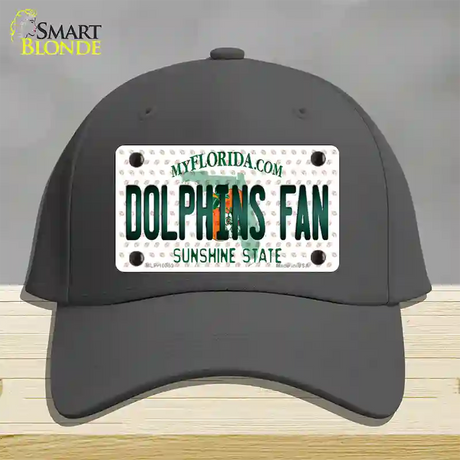 Dolphins Fan Florida Novelty License Plate Hat Cotton / Charcoal