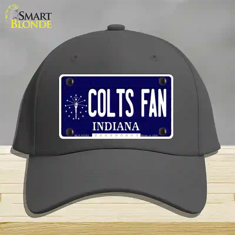 Colts Fan Indiana Novelty License Plate Hat Cotton / Charcoal