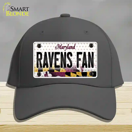 Ravens Fan Maryland Novelty License Plate Hat Cotton / Charcoal