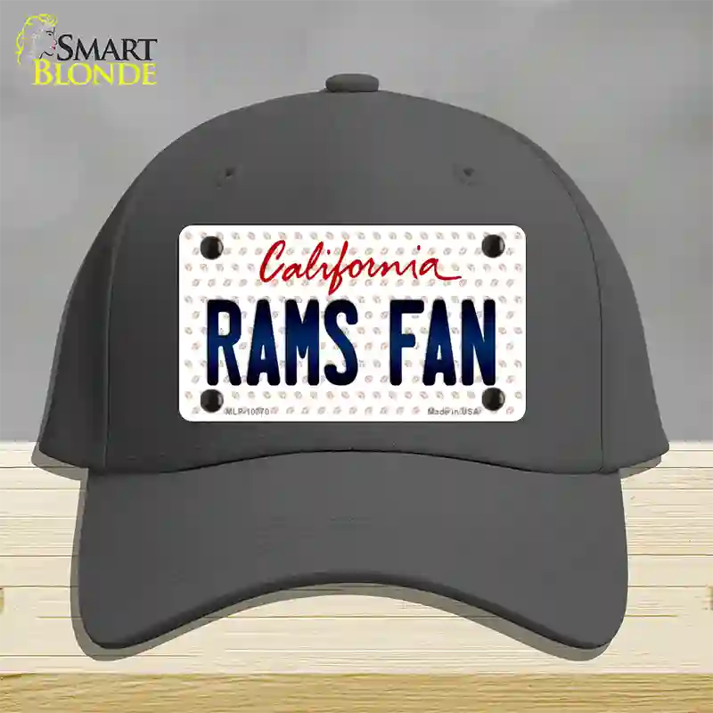 Rams Fan California Novelty License Plate Hat Cotton / Charcoal