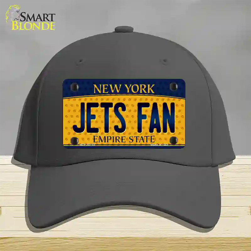 Jets Fan New York Novelty License Plate Hat Cotton / Charcoal