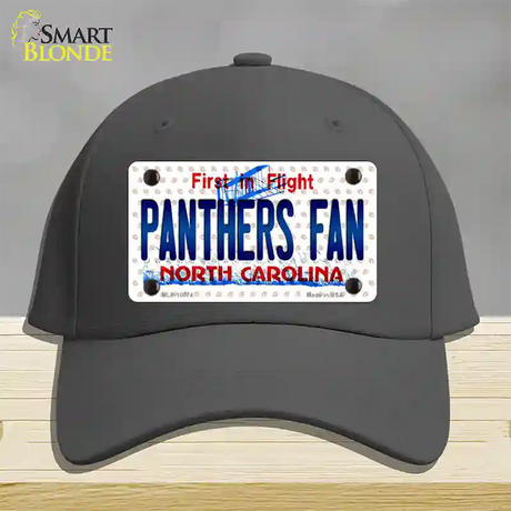 Panthers Fan North Carolina Novelty License Plate Hat Cotton / Charcoal