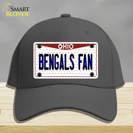 Bengals Fan Ohio Novelty License Plate Hat Cotton / Charcoal