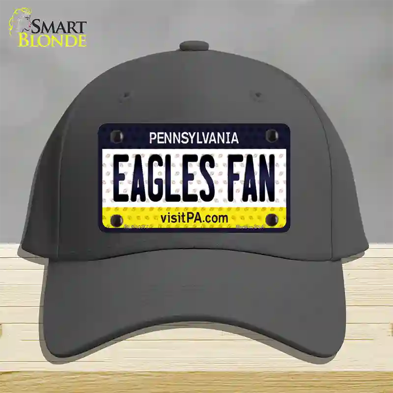 Eagles Fan Pennsylvania Novelty License Plate Hat Cotton / Charcoal