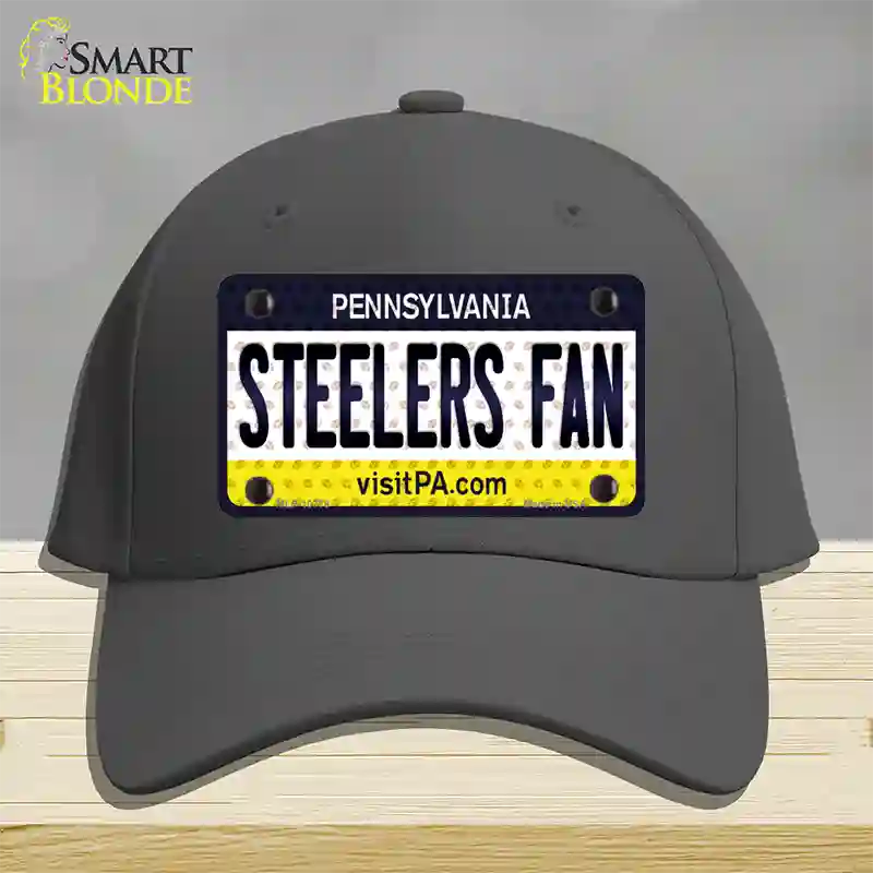 Steelers Fan Pennsylvania Novelty License Plate Hat Cotton / Charcoal