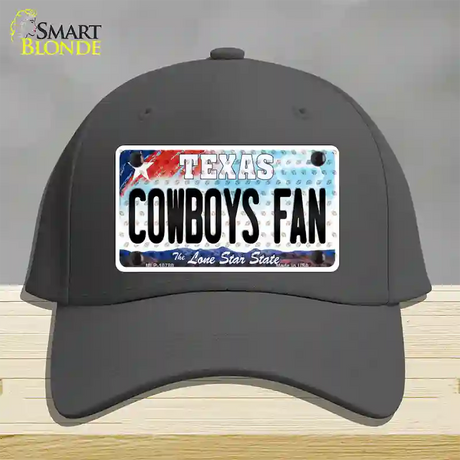 Cowboys Fan Texas Novelty License Plate Hat Cotton / Charcoal