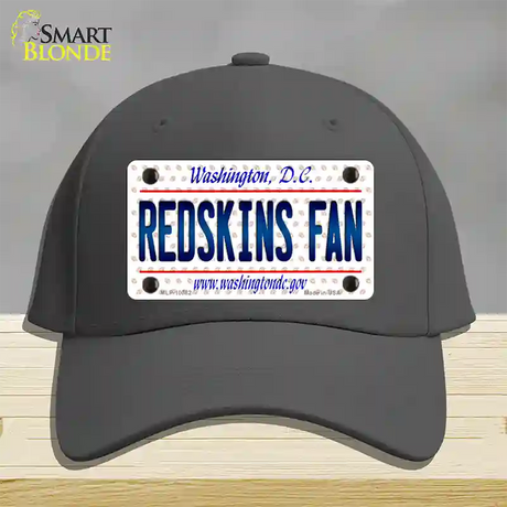 Redskins Fan Washington DC Novelty License Plate Hat Cotton / Charcoal