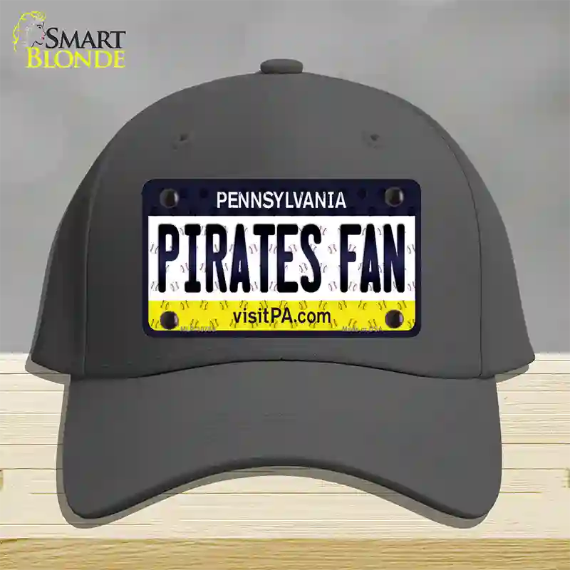 Pirates Fan Pennsylvania Novelty License Plate Hat Cotton / Charcoal