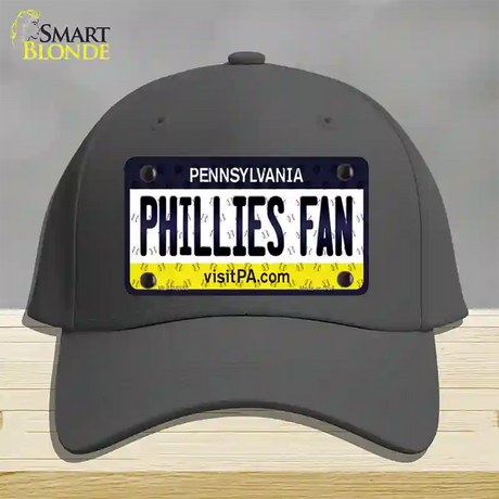 Phillies Fan Pennsylvania Novelty License Plate Hat Cotton / Charcoal