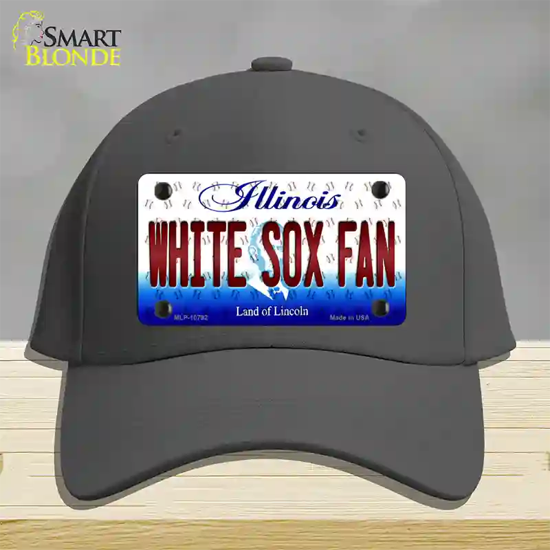 White Sox Fan Illinois Novelty License Plate Hat Cotton / Charcoal