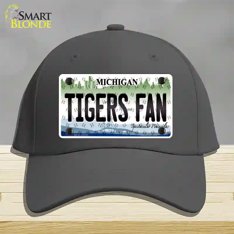 Tigers Fan Michigan Novelty License Plate Hat Cotton / Charcoal