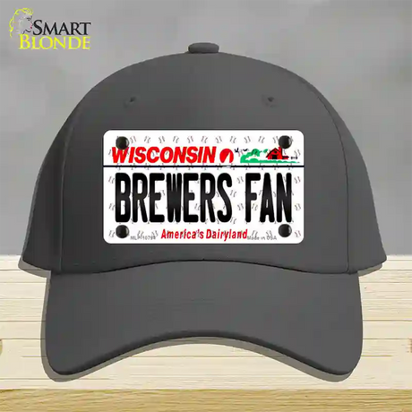 Brewers Fan Wisconsin Novelty License Plate Hat Cotton / Charcoal