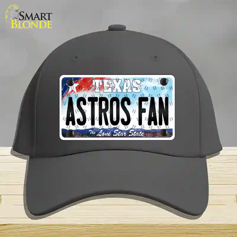 Astros Fan Texas Novelty License Plate Hat Cotton / Charcoal