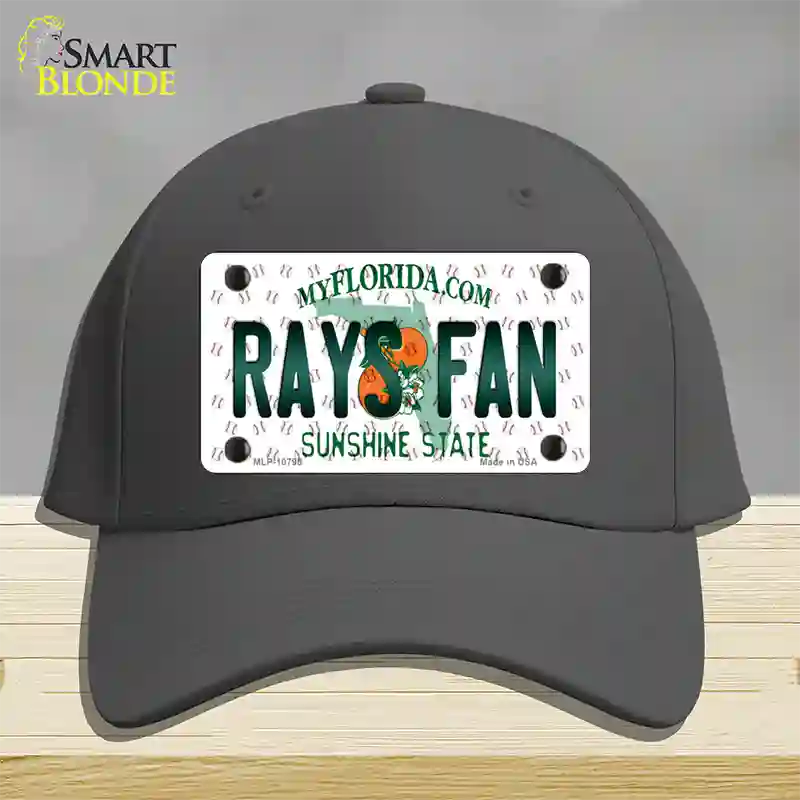 Rays Fan Florida Novelty License Plate Hat Cotton / Charcoal