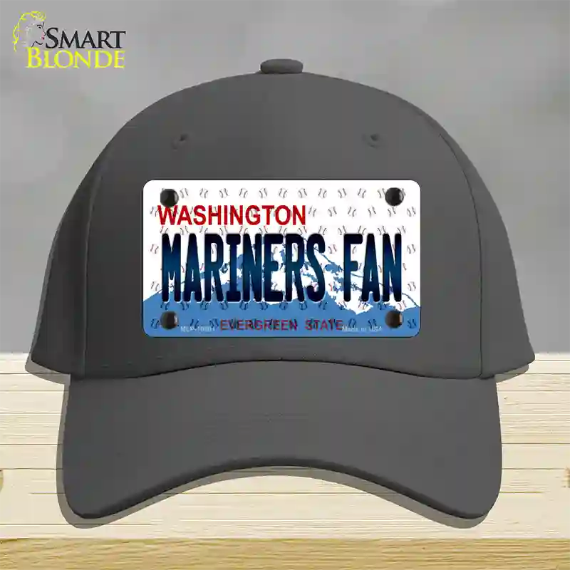 Mariners Fan Washington Novelty License Plate Hat Cotton / Charcoal