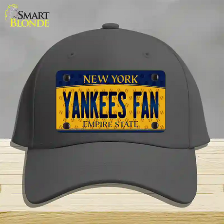 Yankees Fan New York Novelty License Plate Hat Cotton / Charcoal