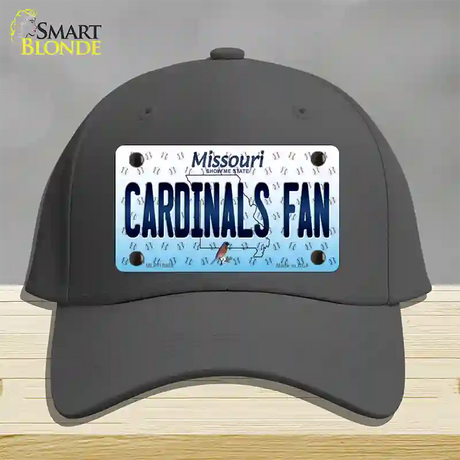 Cardinals Fan Missouri Novelty License Plate Hat Cotton / Charcoal