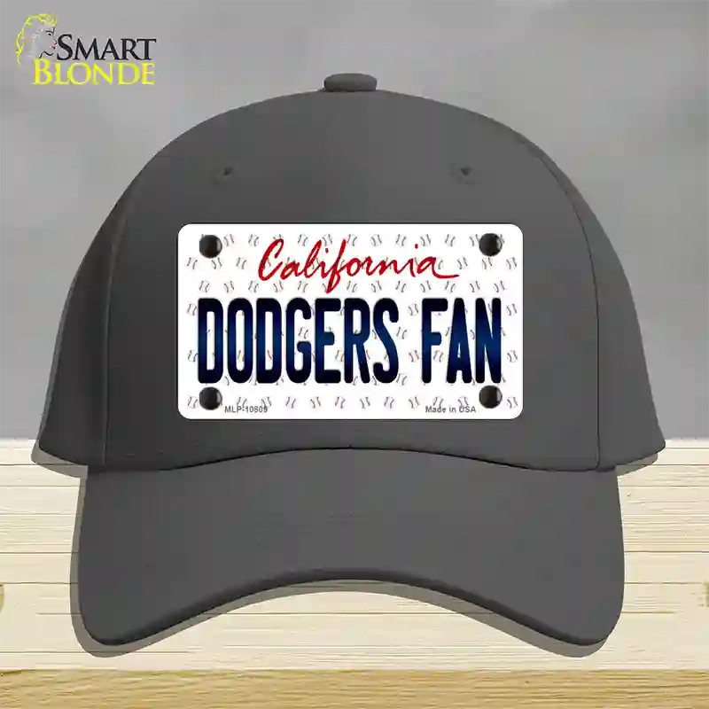 Dodgers Fan California Novelty License Plate Hat Cotton / Charcoal