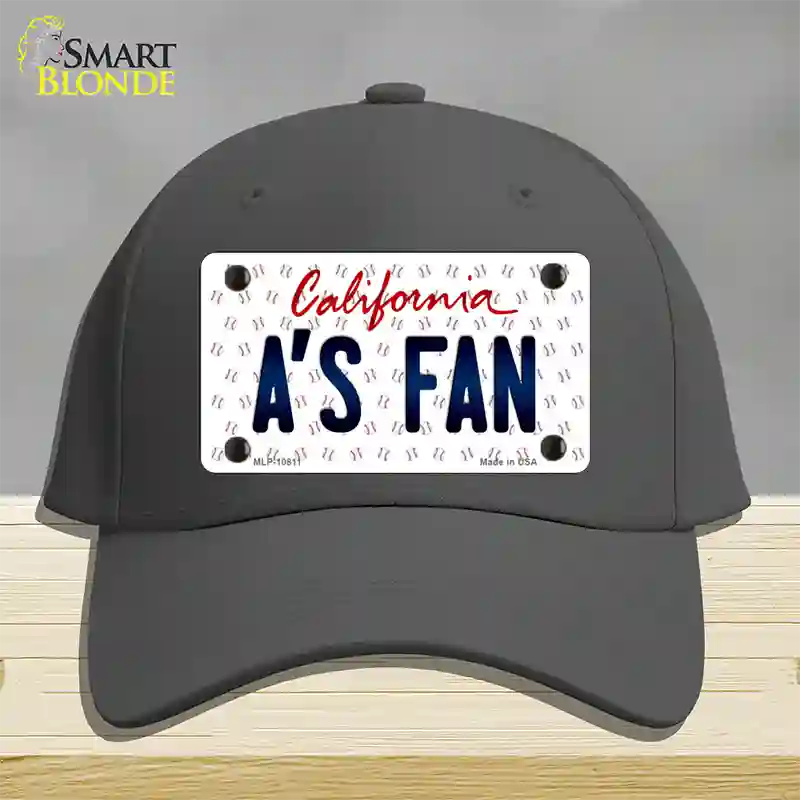 As Fan California Novelty License Plate Hat Cotton / Charcoal