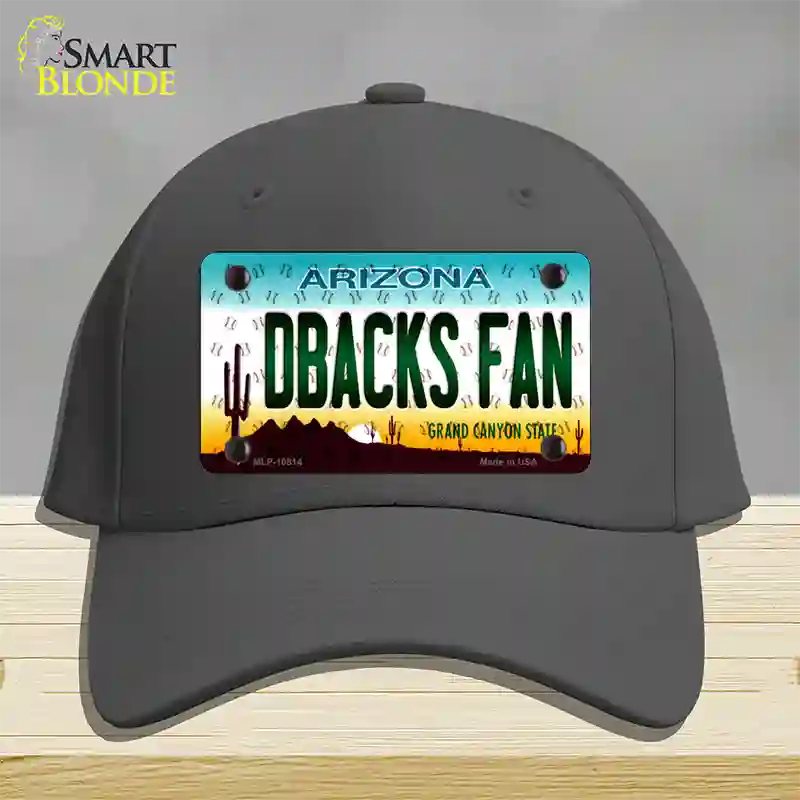 Dbacks Fan Arizona Novelty License Plate Hat Cotton / Charcoal