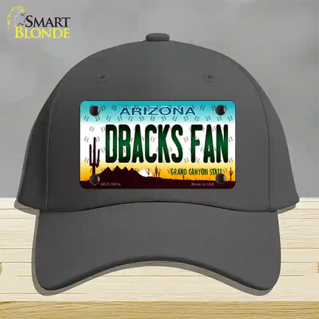 Dbacks Fan Arizona Novelty License Plate Hat Cotton / Charcoal