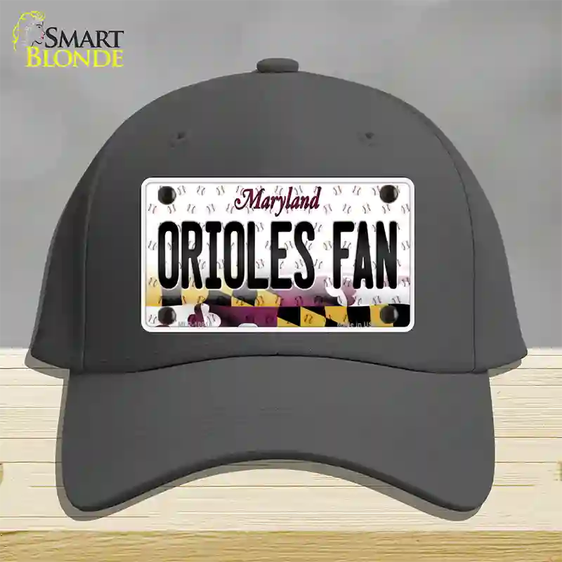 Orioles Fan Maryland Novelty License Plate Hat Cotton / Charcoal