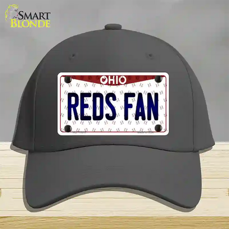 Reds Fan Ohio Novelty License Plate Hat Cotton / Charcoal