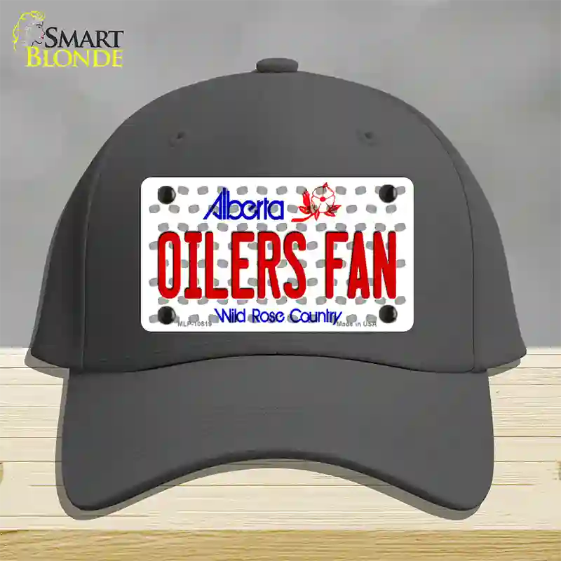 Oilers Fan Alberta Novelty License Plate Hat Cotton / Charcoal