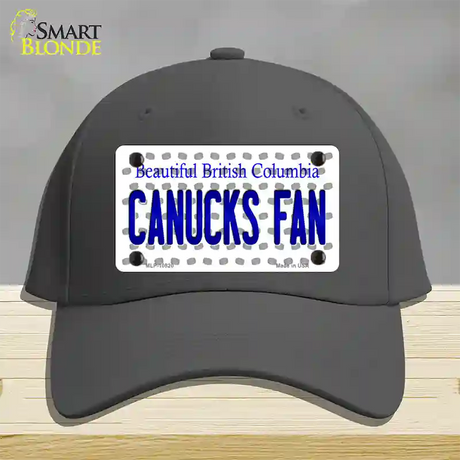 Canucks Fan British Columbia Novelty License Plate Hat Cotton / Charcoal