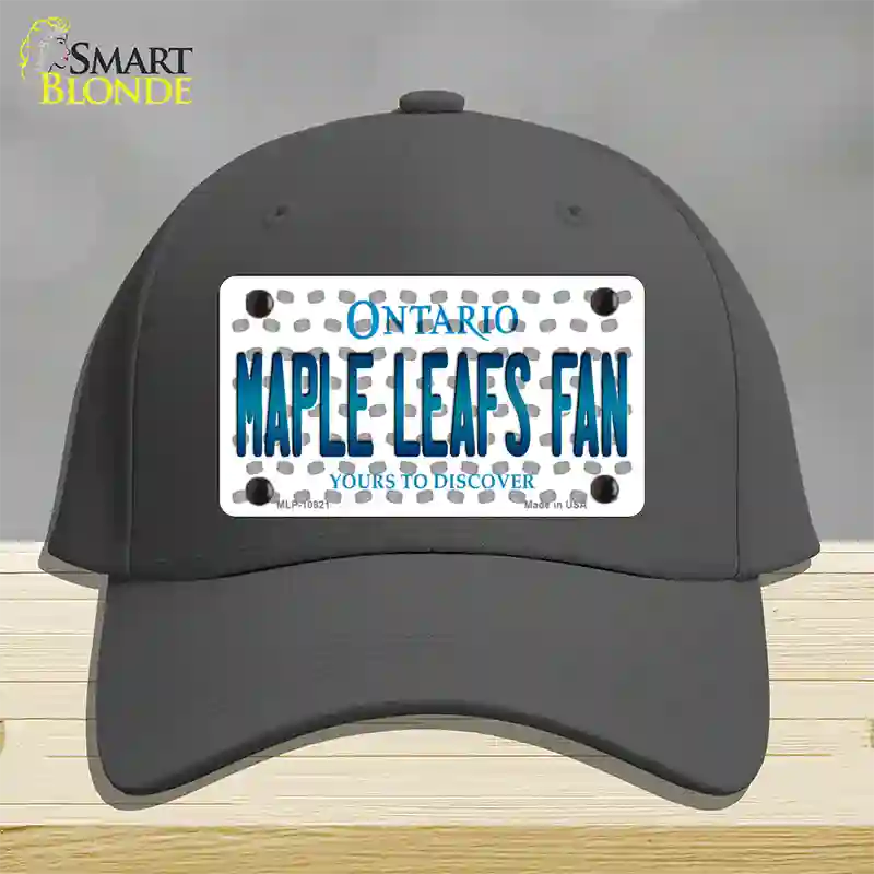 Maple Leafs Fan Ontario Novelty License Plate Hat Cotton / Charcoal