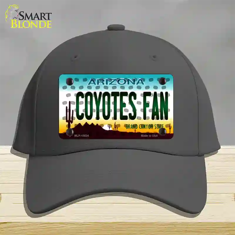 Coyotes Fan Arizona Novelty License Plate Hat Cotton / Charcoal