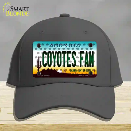 Coyotes Fan Arizona Novelty License Plate Hat Cotton / Charcoal