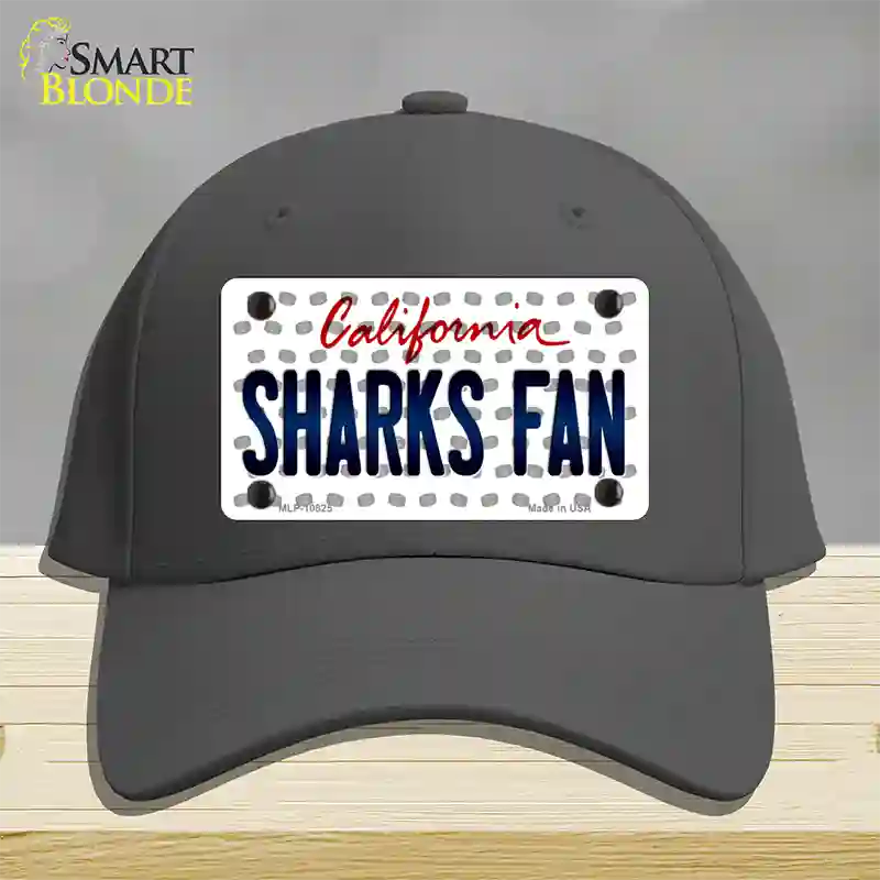 Sharks Fan California Novelty License Plate Hat Cotton / Charcoal