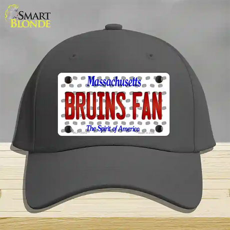 Bruins Fan Massachusetts Novelty License Plate Hat Cotton / Charcoal