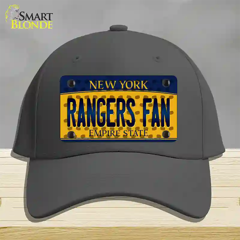 Rangers Fan New York Novelty License Plate Hat Cotton / Charcoal