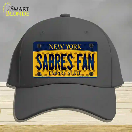 Sabres Fan New York Novelty License Plate Hat Cotton / Charcoal