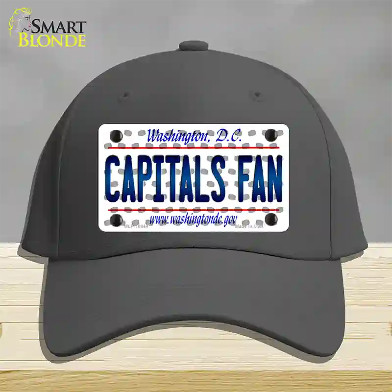 Capitals Fan Washington DC Novelty License Plate Hat Cotton / Charcoal