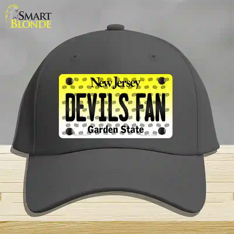 Devils Fan New Jersey Novelty License Plate Hat Cotton / Charcoal