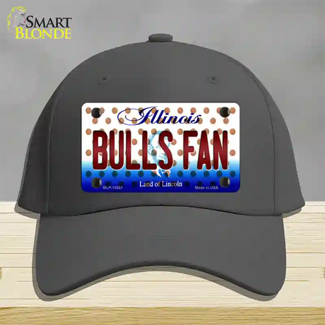 Bulls Fan Illinois Novelty License Plate Hat Cotton / Charcoal